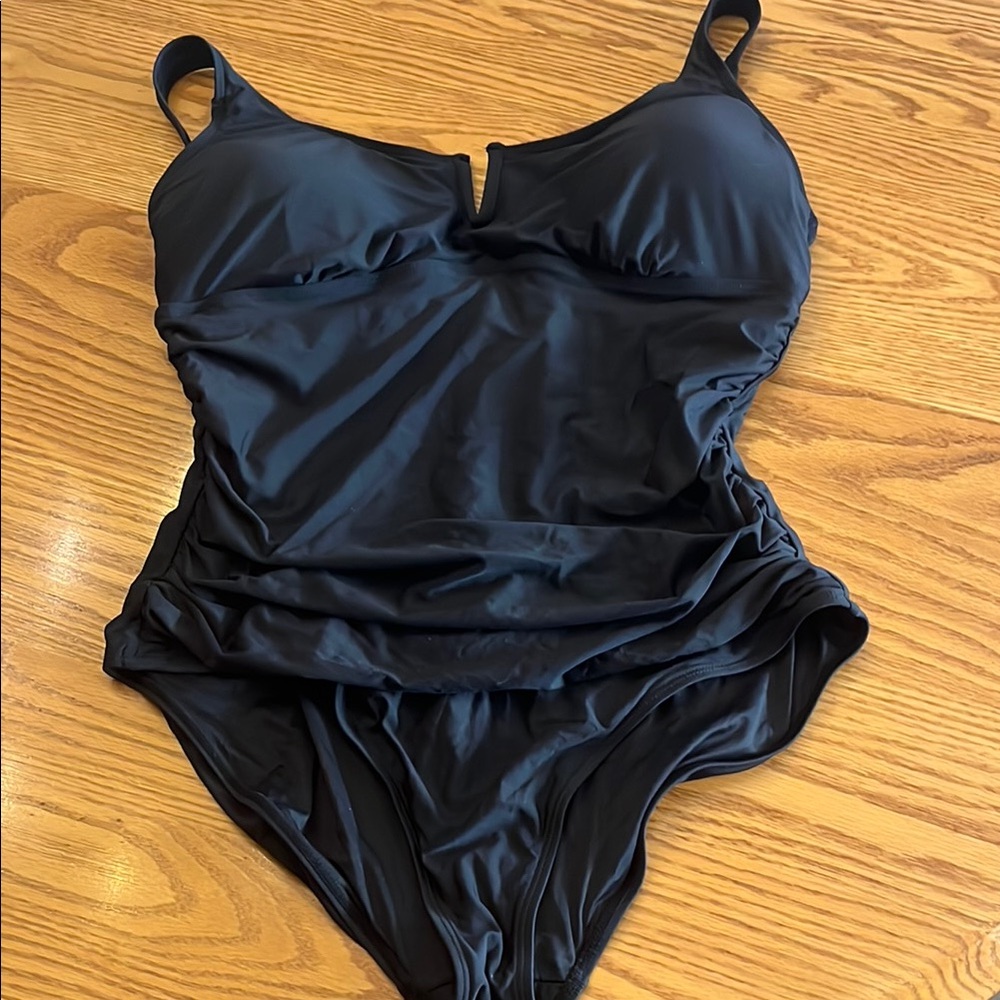 Anne Cole sexy black one piece swimsuit